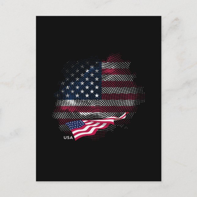USA-flagga Vykort (Framsida)