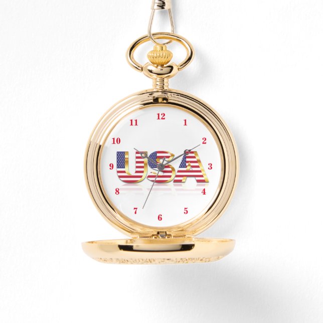 USA flagga Watch Patriotic Armbandsur (Framsida)