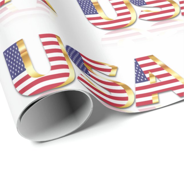 USA flagga Wrapping Papper patriotisk Presentpapper (Rullad Hörn)