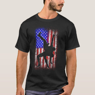 USA flagga Wrestling T Shirt American Flagga Wrest