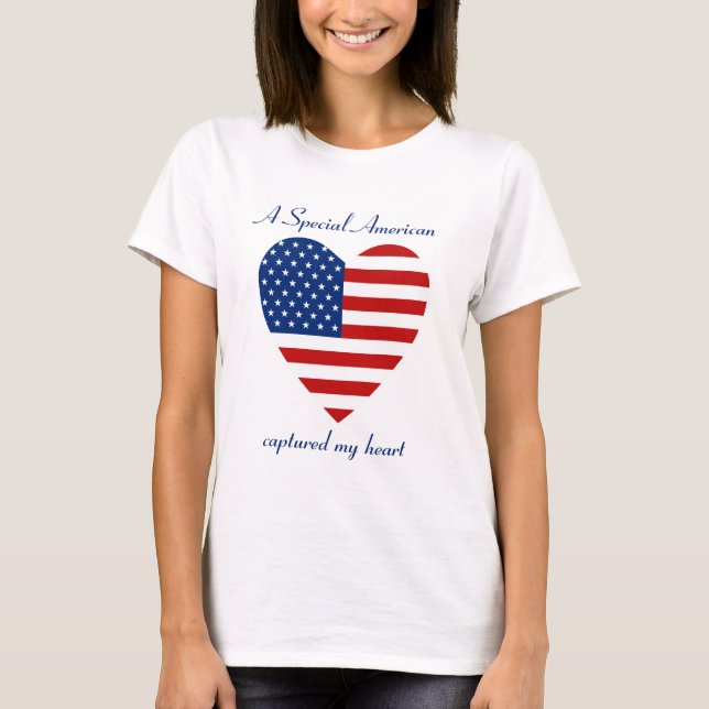 USA flaggaälsklingT-tröja T-shirt (Framsida)