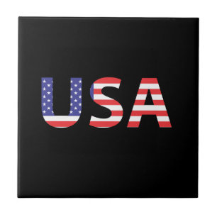 USA flaggabrev Kakelplatta