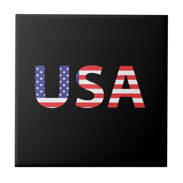 USA flaggabrev Kakelplatta (Framsidan)