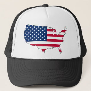 USA flaggakarta Truckerkeps