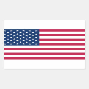 USA*-flaggaklistermärke Rektangulärt Klistermärke