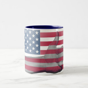 USA flaggamugg Två-Tonad Mugg
