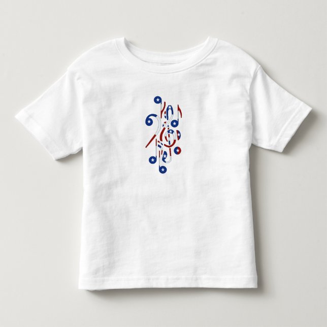 USA flaggamusik noter Tee (Framsida)