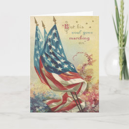 USA Flaggan Minnesdagsblomma Kort