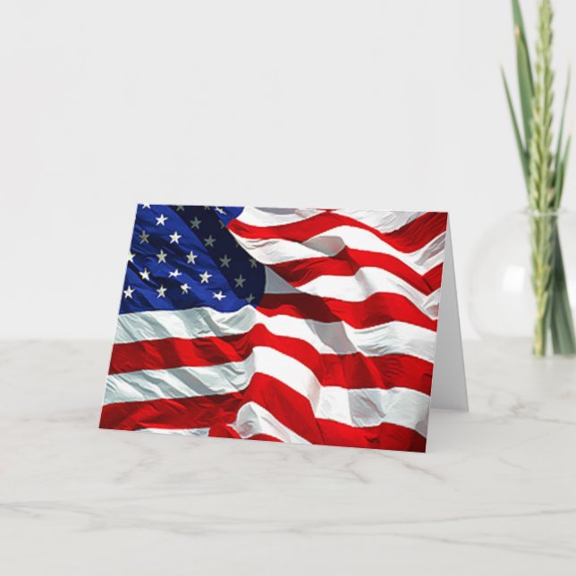 USA flaggan noterar kort (Framsida)