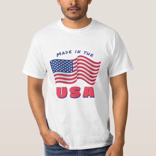 USA-flaggans design  T Shirt (Framsida)