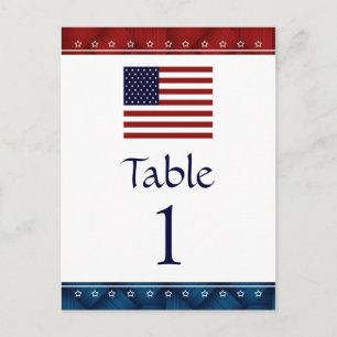 USA-flaggans patriotiska partibordskort Vykort