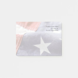 USA flaggaslutet bleknar upp Post-it Block