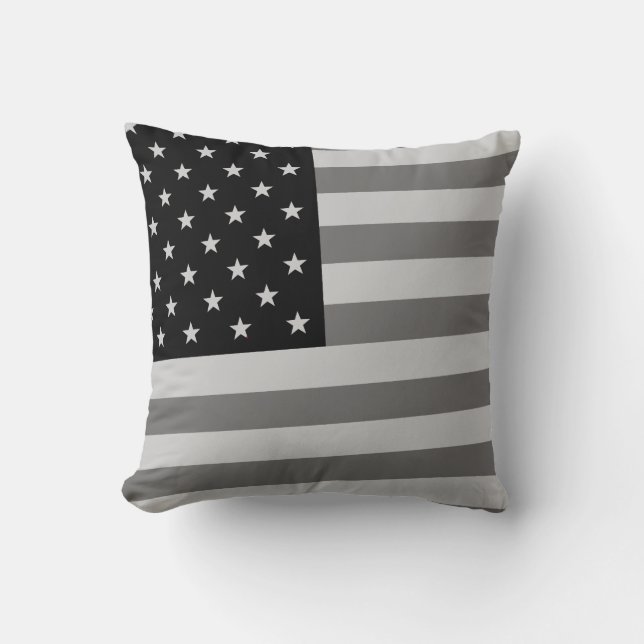 USA flaggasvart & vit Kudde (Framsida)