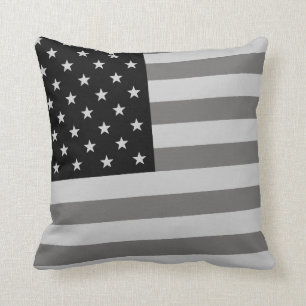 USA flaggasvart & vit Kudde