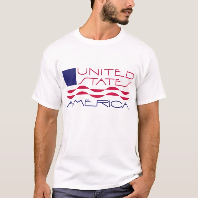 USA flaggautslagsplats T-shirt (Framsida)