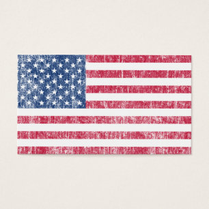 USA flaggavintage Visitkort