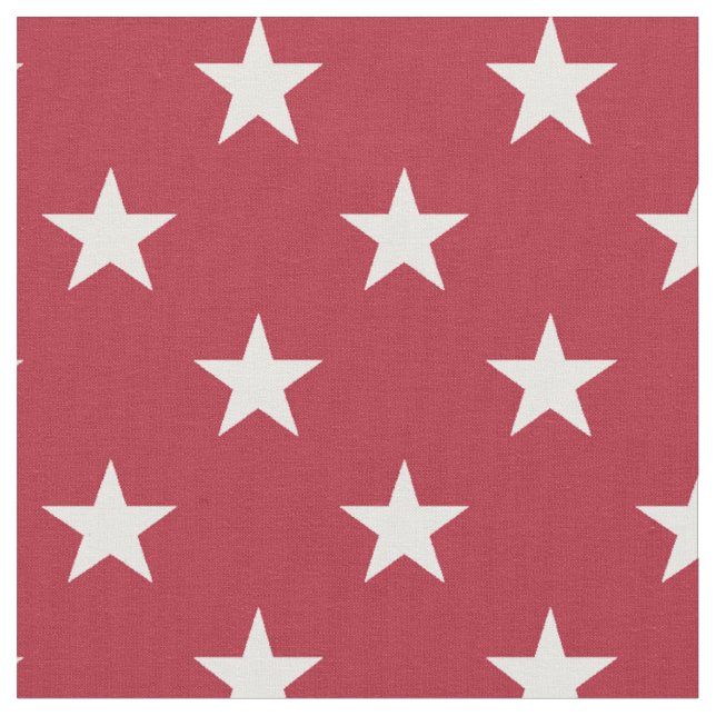 USA flaggavitstjärnor på den röda flagga Tyg (Närbild)