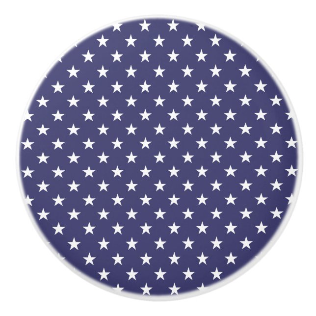 USA flaggavitstjärnor på flaggablått Knopp (Framsidan)