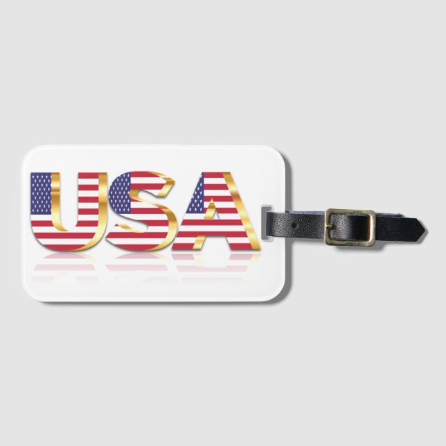 USA Flaggbagge USA Bagagebricka (Framsida horisontal)