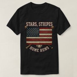USA-flaggpresent: Stjärnstripor hemmamatcher baseb T Shirt