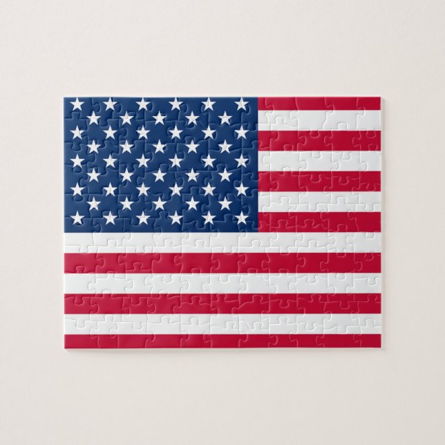 USA Flaggspelet Förenta Staterna Pussel (Horisontell)