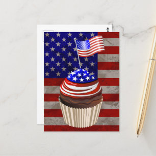 USA Flaggtårkakor mönster Vykort