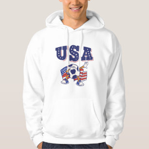 USA: Fläkt Jersey Shirt American Flagga Hoodie