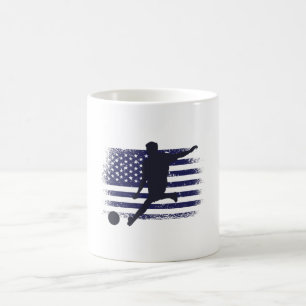USA: Fläkt Jersey Shirt American Flagga Kaffemugg