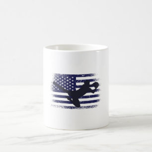 USA: Fläkt Jersey Shirt American Flagga Kaffemugg