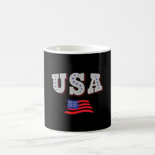 USA: Fläkt Jersey Shirt American Flagga Kaffemugg