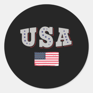USA: Fläkt Jersey Shirt American Flagga Runt Klistermärke