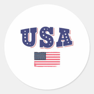 USA: Fläkt Jersey Shirt American Flagga Runt Klistermärke