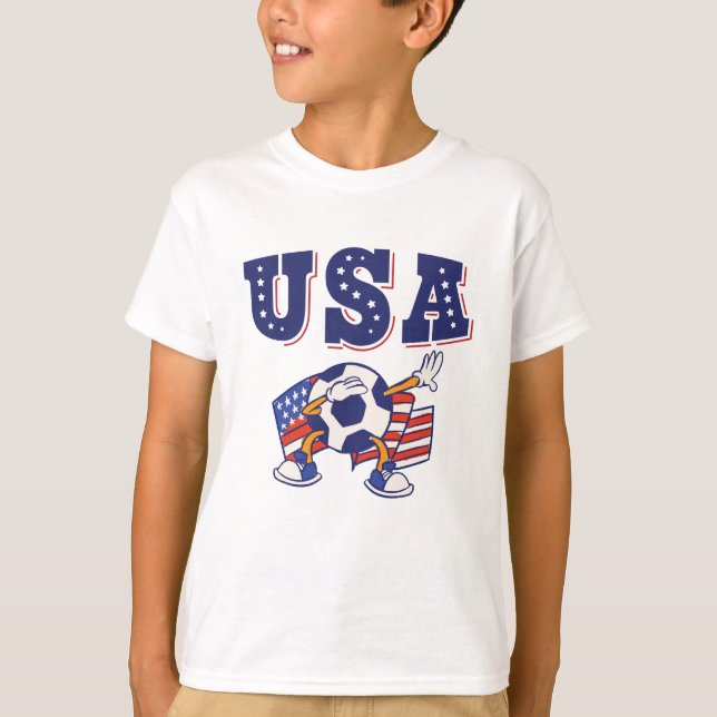 USA: Fläkt Jersey Shirt American Flagga T Shirt (Framsida)