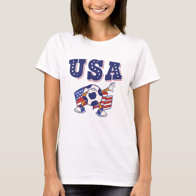 USA: Fläkt Jersey Shirt American Flagga T Shirt (Framsida)