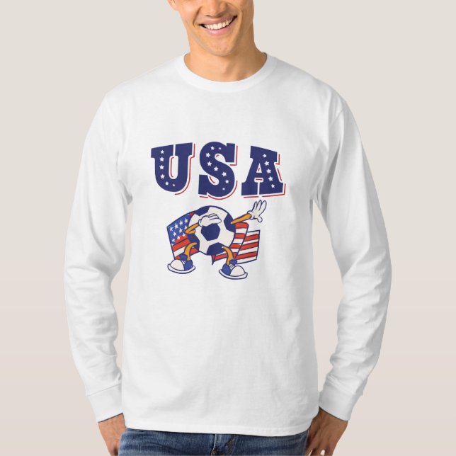 USA: Fläkt Jersey Shirt American Flagga T Shirt (Framsida)