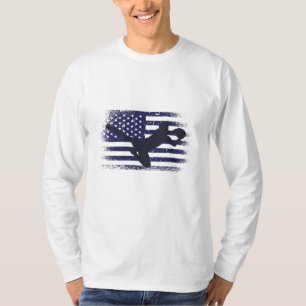 USA: Fläkt Jersey Shirt American Flagga T Shirt