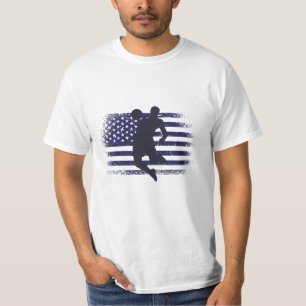 USA: Fläkt Jersey Shirt American Flagga T Shirt