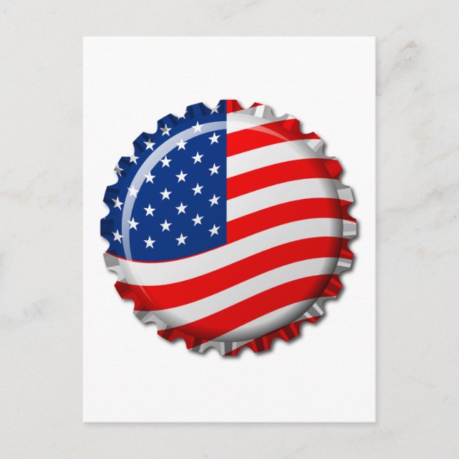 USA Flaska Cap Vykort (Framsida)