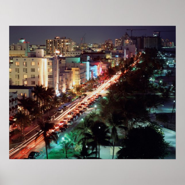 USA, Florida, Miami Beach, Ocean Drive, Art Deco 2 Poster (Framsidan)