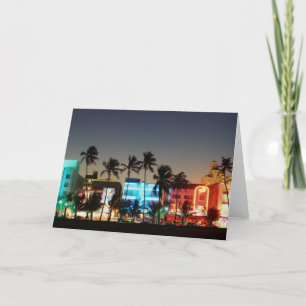 USA, Florida, Miami Beach, Ocean Drive, Art Deco Kort