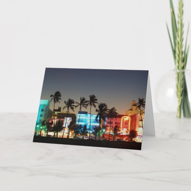 USA, Florida, Miami Beach, Ocean Drive, Art Deco Kort (Framsida)