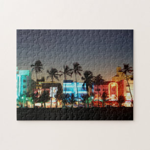 USA, Florida, Miami Beach, Ocean Drive, Art Deco Pussel