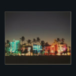 USA, Florida, Miami Beach, Ocean Drive, Art Deco Trätavla<br><div class="desc">Walter Bikow/DanitaDelimont.com USA,  Nordamerika,  Florida</div>