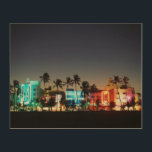 USA, Florida, Miami Beach, Ocean Drive, Art Deco Trätavla<br><div class="desc">Walter Bikow/DanitaDelimont.com USA,  Nordamerika,  Florida</div>