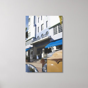 USA, Florida, Miami Beach: South Beach, Art Deco Canvastryck