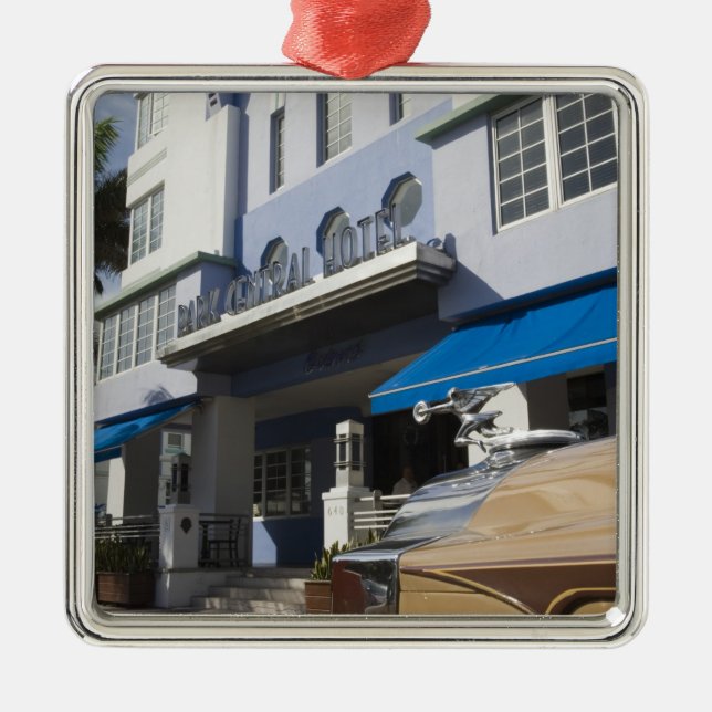 USA, Florida, Miami Beach: South Beach, Art Deco Julgransprydnad Metall (Framsidan)
