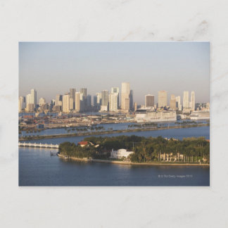 USA, Florida, Miami, Cityscape med kusten Vykort