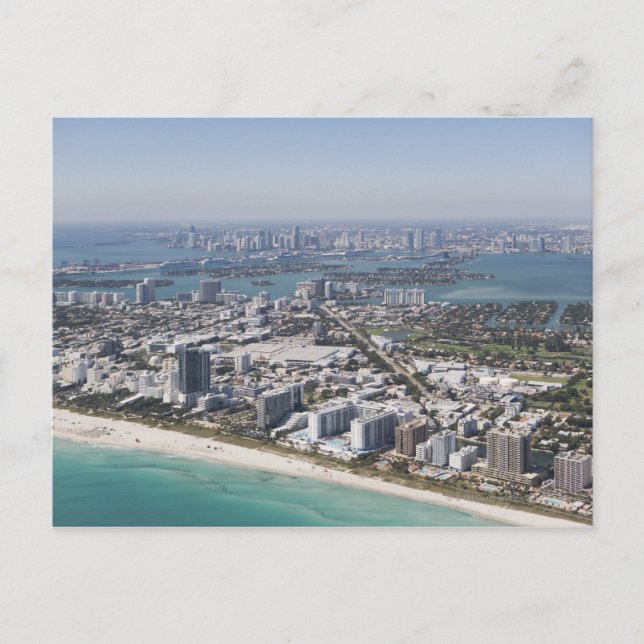 USA, Florida, Miami, Cityscape med strand 3 Vykort (Framsida)