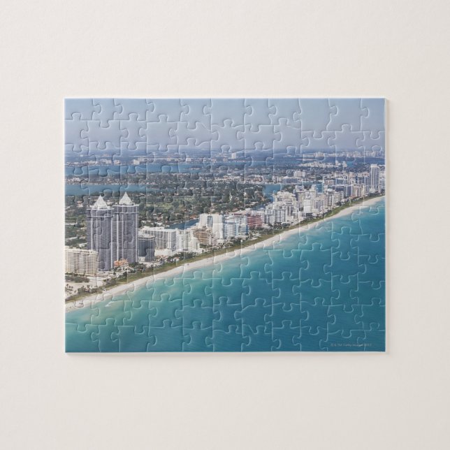 USA, Florida, Miami, Cityscape med strand Pussel (Horisontell)