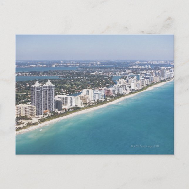 USA, Florida, Miami, Cityscape med strand Vykort (Framsida)